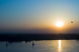 Photos: coucher du soleil sur le Nil