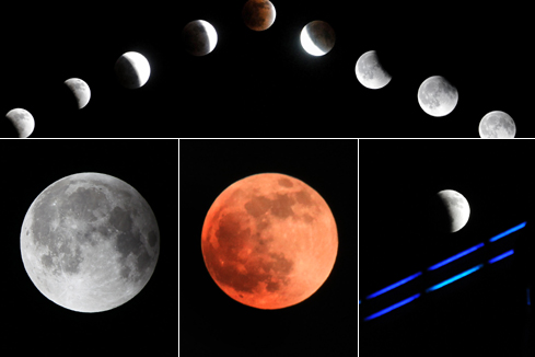 Eclipse lunaire observée en Chine