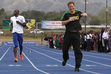 Le Prince Harry et Usain Bolt ont fait la course