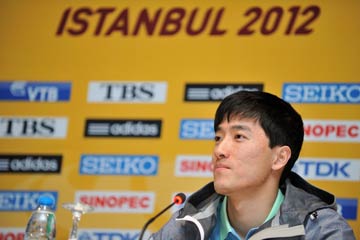 Photos: Liu Xiang à la conférence de presse des Championnats du monde d'athlétisme en salle à Istanbul