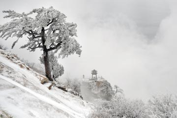 EN IMAGES: beaux paysages de neige du mont Hua en Chine
