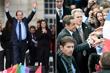 Une "guerre des meetings" entre Hollande et Sarkozy à Paris