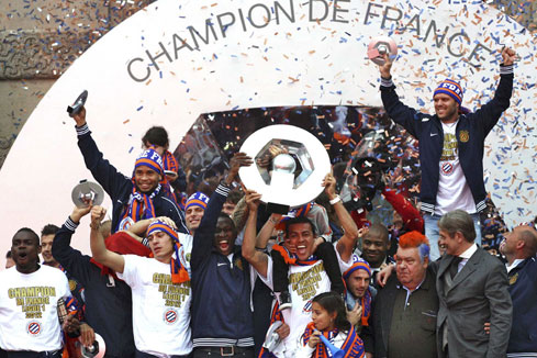 Football: Montpellier célèbre son titre de champion de France