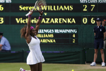 Tennis/Wimbledon: Serena Williams en finale pour la 7e fois