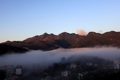 Chine : prises de vues de nuages au Yunnan (sud-ouest)