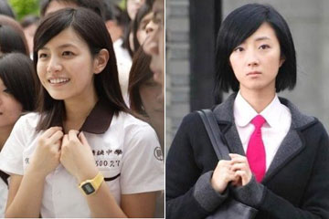 Photo: belles stars féminines en uniformes scolaires