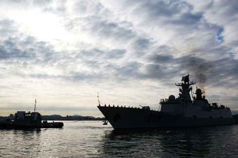La flottille de l'escorte navale chinoise en visite en France