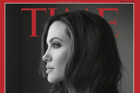 Photo: Angelina Jolie en Une du Time