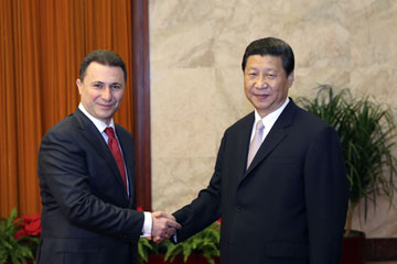 Xi Jinping rencontre le Premier ministre macédonien