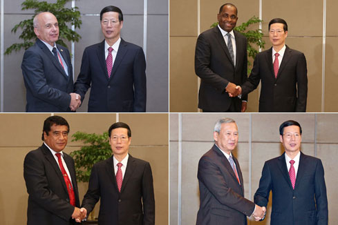 Un vice-PM chinois rencontre quatre dirigeants étrangers qui assisteront à un forum écologique