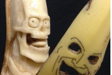 Sculptures délicats de bananas