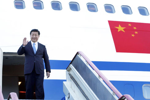 Le président chinois arrive à Saint-Petersburg pour le sommet du G20