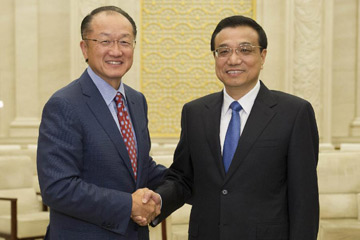 Li Keqiang rencontre le président de la Banque mondiale