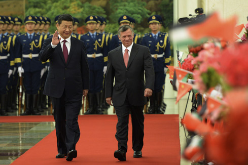 Entretien entre le président chinois et le roi de Jordanie