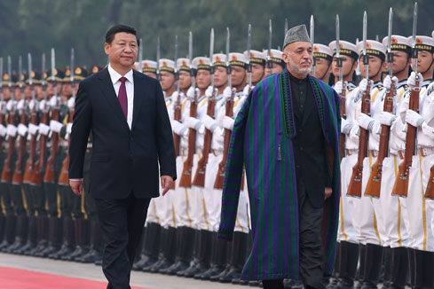 Xi Jinping et Li Keqiang rencontrent le président afghan