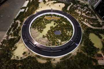 Les plans du futur si&egrave;ge d'Apple en forme de soucoupe volante