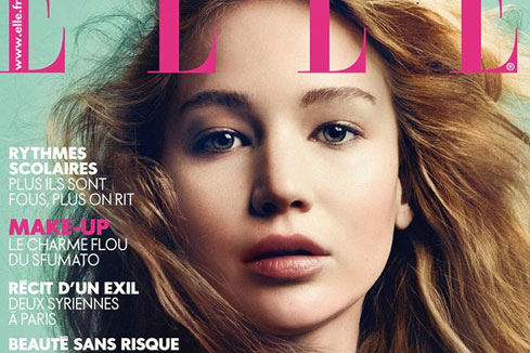Jennifer Lawrence en couverture du magazine Elle France
