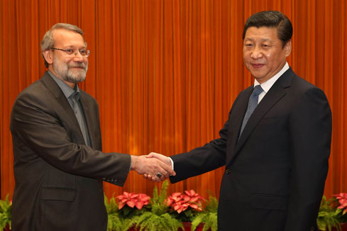 Le président chinois rencontre le président du parlement iranien