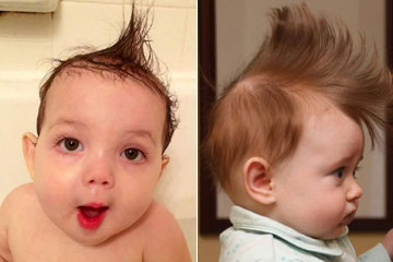 Coiffures bizarres des bébés