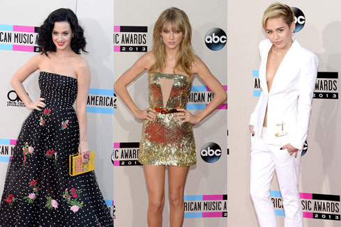Le tapis rouge glamour des American Music Awards 2013