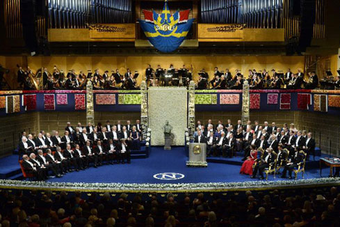 La cérémonie de remise des prix Nobel 2013 à Stockholm