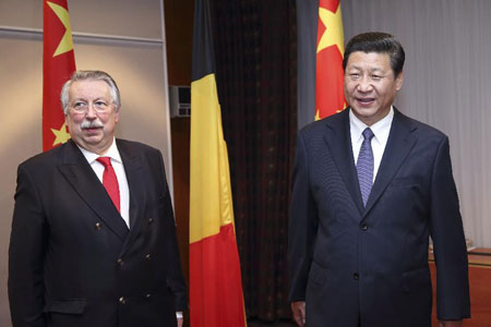 Le pr&eacute;sident chinois fait l'&eacute;loge des efforts de la Chambre des repr&eacute;sentants de Belgique destin&eacute;s aux relations bilat&eacute;rales