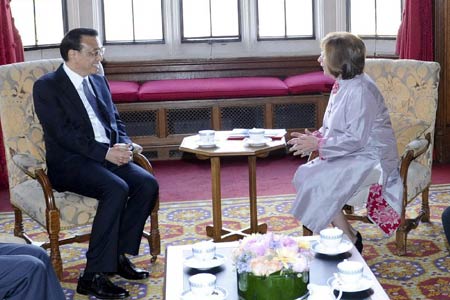 La communication parlementaire est importante pour les relations sino-britannique (PM chinois)