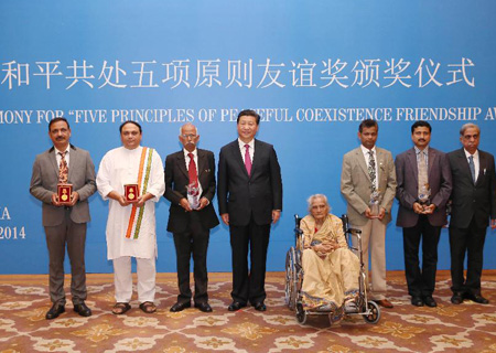 Le président chinois remet un prix de l'amitié en Inde