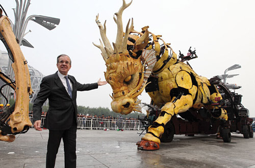 Le cheval-dragon mécanique français inspiré par la mythologie chinoise