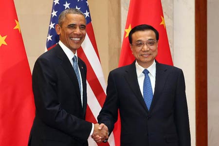 Le PM chinois et Barack Obama s'engagent à accélérer les négociations sur un TBI