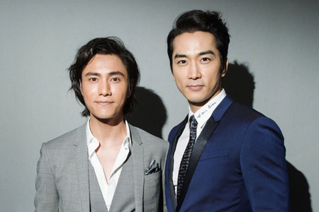 Les acteurs Chen Kun et Song Seung Heon à Paris pour la Fashion Week Hommes