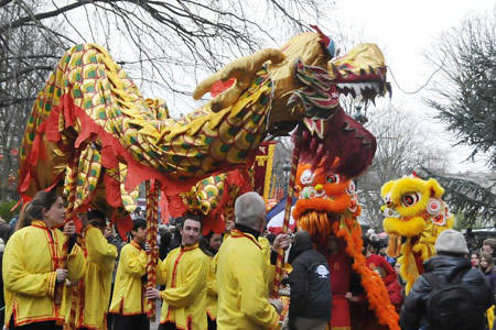 Paris : un ''Carnaval'' chinois pour l'Année de la chèvre