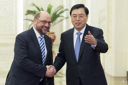 Zhang Dejiang rencontre le président du Parlement européen