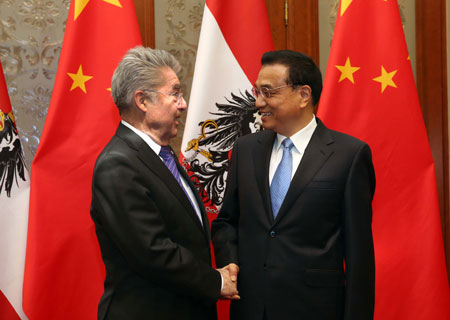 Le PM chinois rencontre le président autrichien