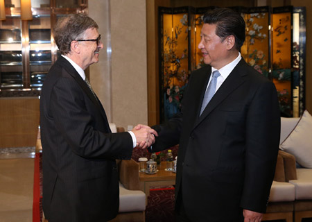 Le président chinois rencontre Bill Gates