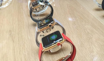 Apple Watch dans l'Apple Store Opéra à Paris