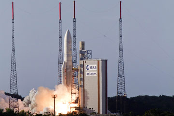 Une Ariane 5 porte deux satellites de t&eacute;l&eacute;communication