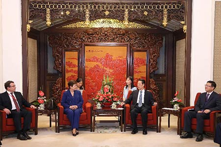 Un vice-PM chinois rencontre des conseillers étrangers sur l'environnement et le développement