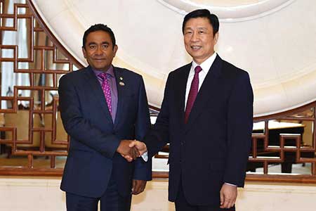 Le vice-président chinois rencontre le président des Maldives