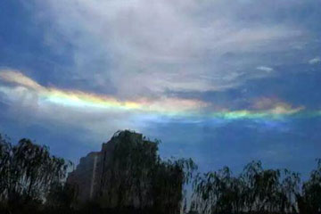 Un arc-en-ciel sens dessus dessous au Gansu