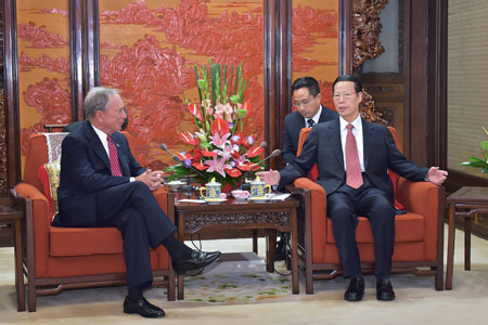 Zhang Gaoli rencontre Michael Bloomberg