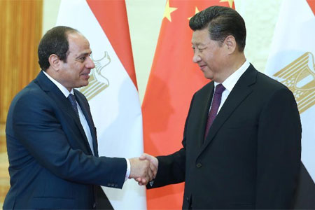 Xi Jinping rencontre le président égyptien