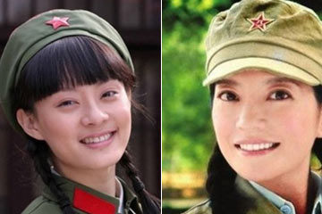 Actrices chinoises en uniforme militaire dans les séries TV