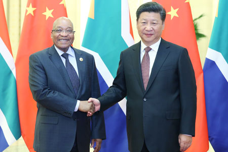 Les présidents chinois et sud-africain s'engagent à faire du sommet sino-africain 
un succès