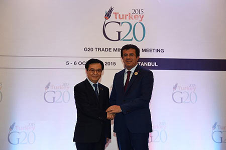 Les ministres du Commerce du G20 appellent aux réformes en faveur de la croissances 
mondiale