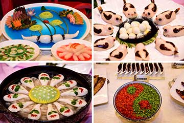 Plats gastronomiques présentés à Qufu