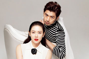 Berlin Chen et Son Ye Jin posent pour un magazine