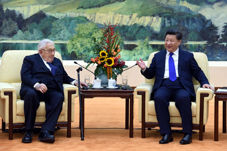 Le président chinois rencontre d'anciens diplomates américains