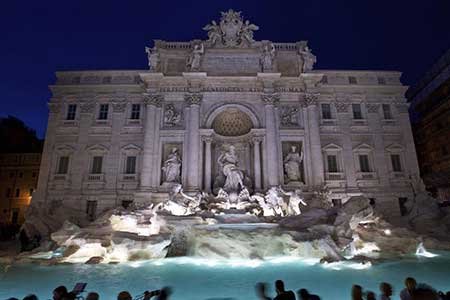 La réouverture de la fontaine de Trevi