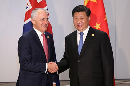 La Chine et l'Australie d'accord pour intensifier leur coopération